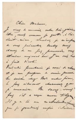 Lot #556 Ignace J. Paderewski Autograph Letter Signed