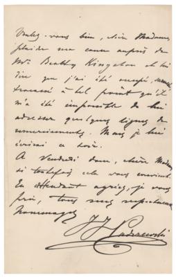Lot #556 Ignace J. Paderewski Autograph Letter Signed - Image 2