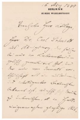 Lot #128 Hermann von Helmholtz Autograph Letter Signed - Image 1
