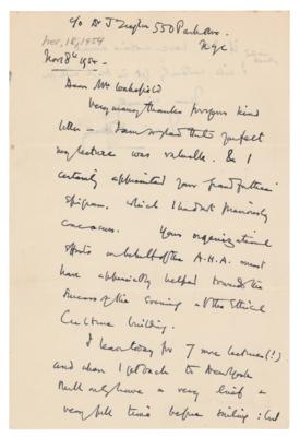 Lot #133 Julian Huxley Autograph Letter Signed - Image 1