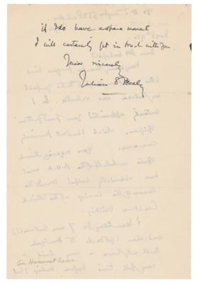 Lot #133 Julian Huxley Autograph Letter Signed - Image 2