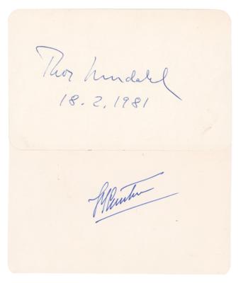Lot #110 Explorers: Cousteau and Heyerdahl Signatures