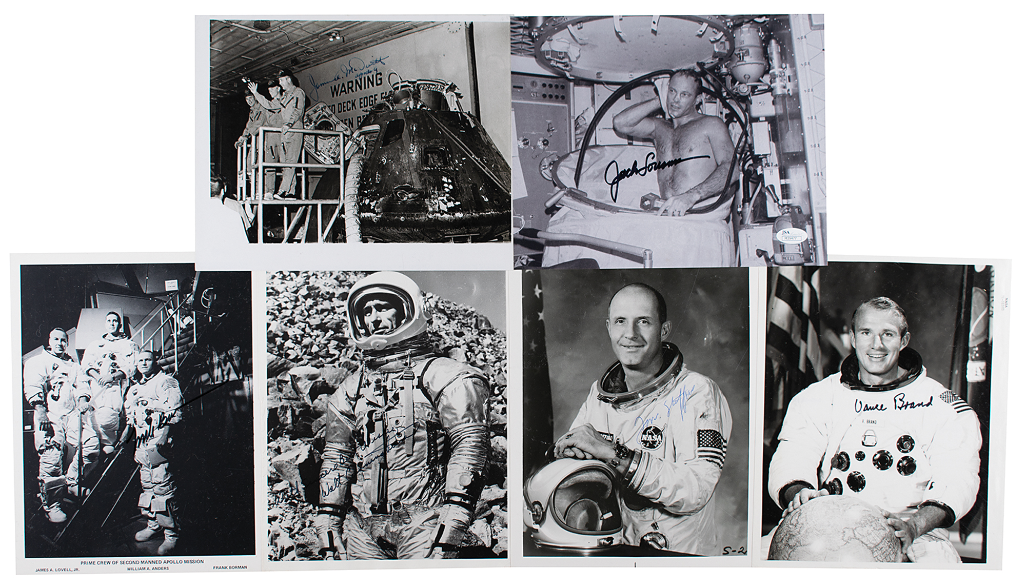 Lot #355 Apollo Astronauts (6) Signed Photographs