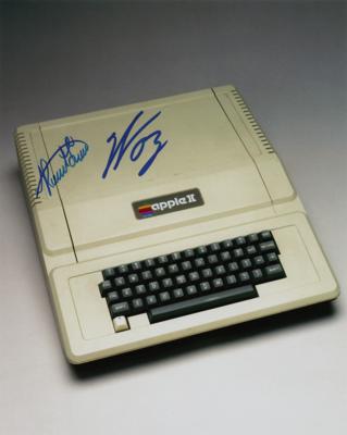 Lot #54 Apple: Wozniak and Wayne Signed Photograph