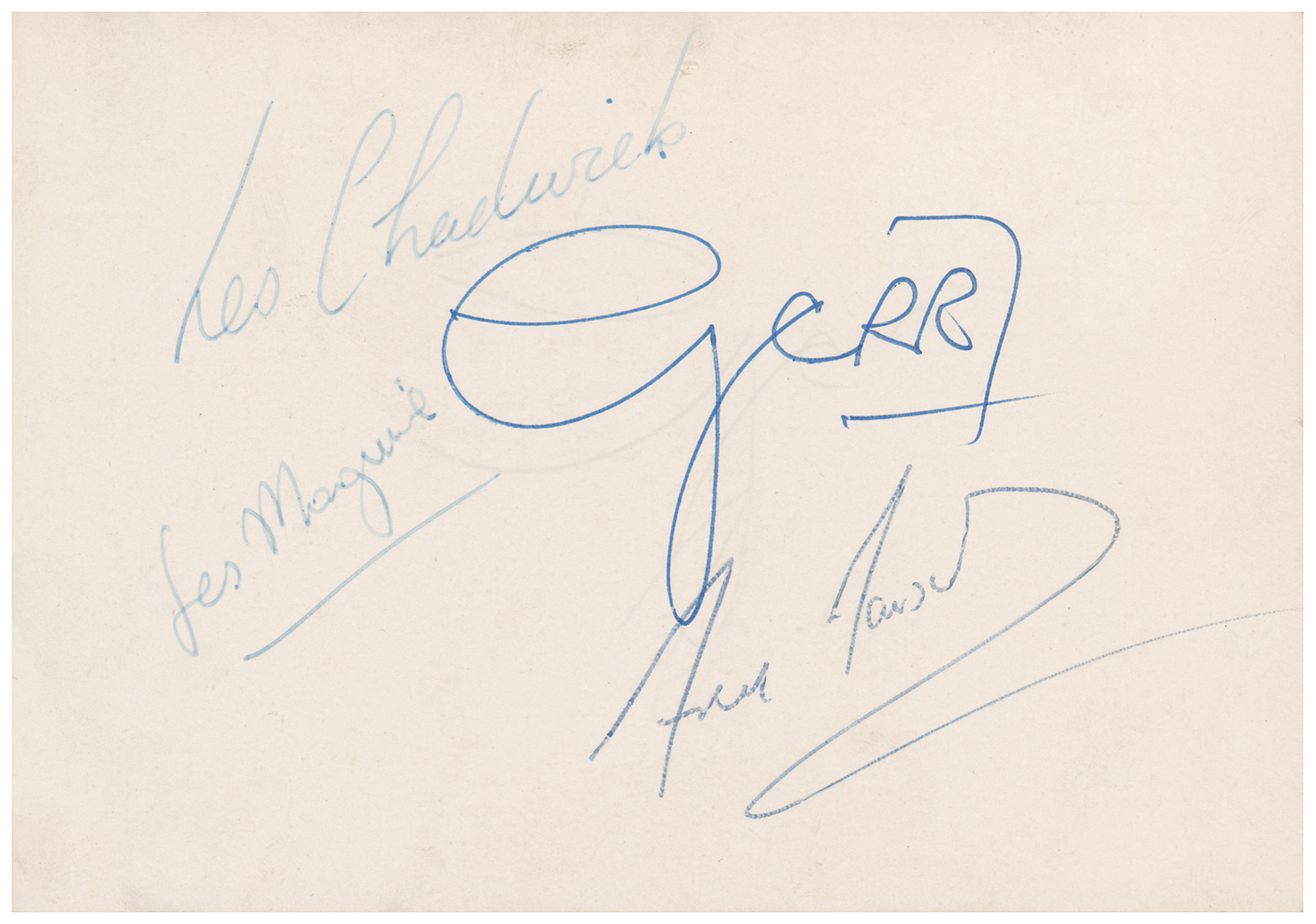Lot #617 Gerry and the Pacemakers Signed Promo Card