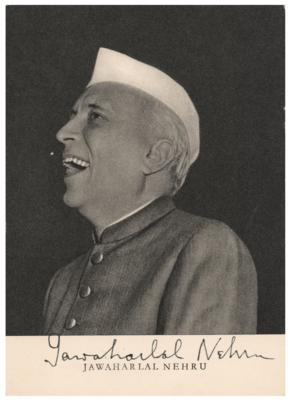 Lot #174 Jawaharlal Nehru Signed Photograph