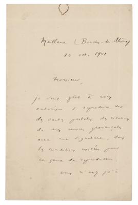 Lot #493 Frederic Mistral Autograph Letter Signed