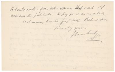Lot #157 Norman Lockyer Autograph Letter Signed - Image 3
