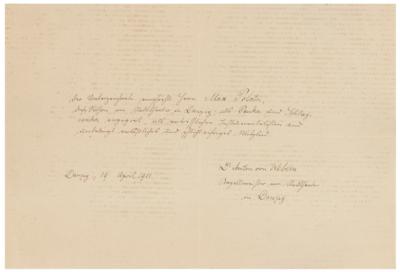 Lot #516 Anton von Webern Autograph Letter Signed