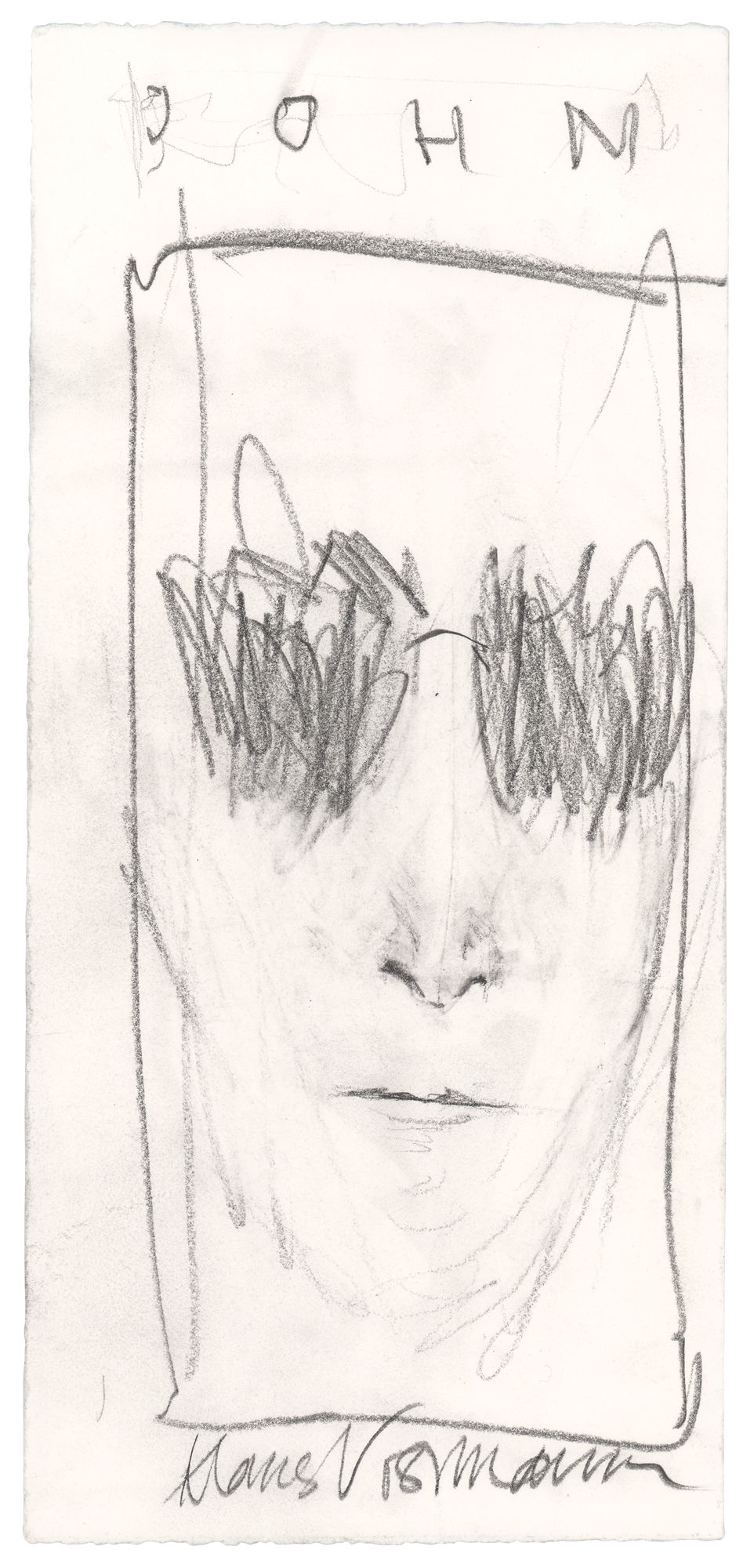 Lot #528 Klaus Voormann Original Sketch of John Lennon