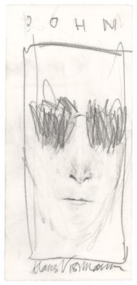 Lot #528 Klaus Voormann Original Sketch of John Lennon - Image 1