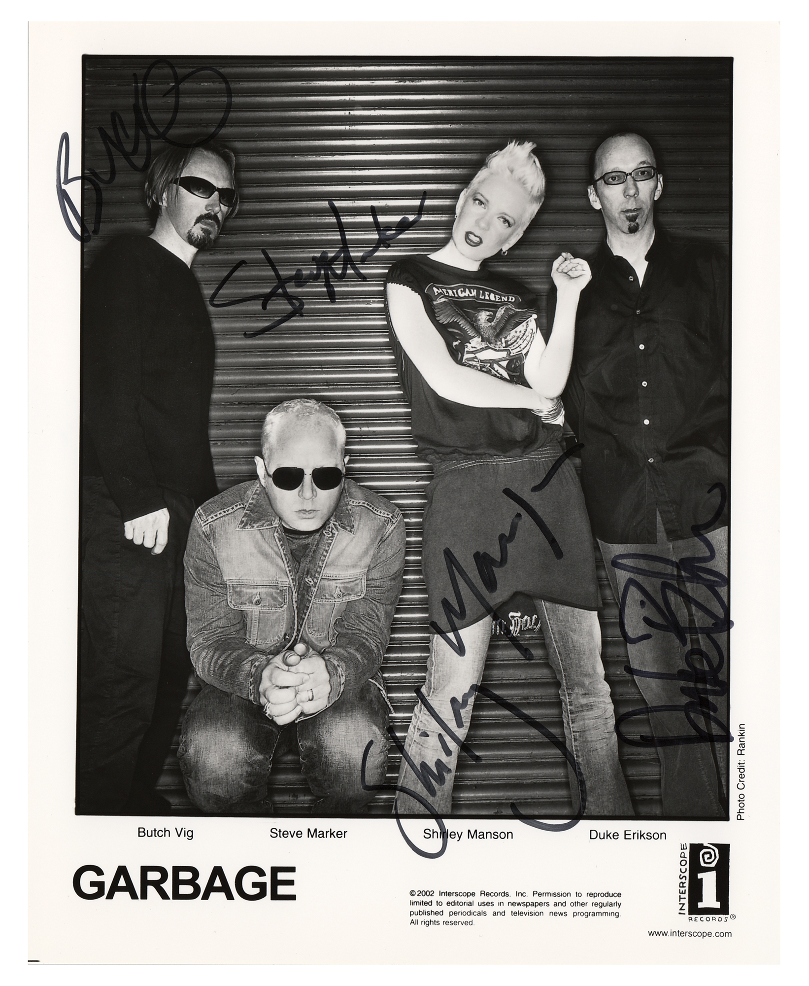 Lot #615 Garbage Signed Photograph