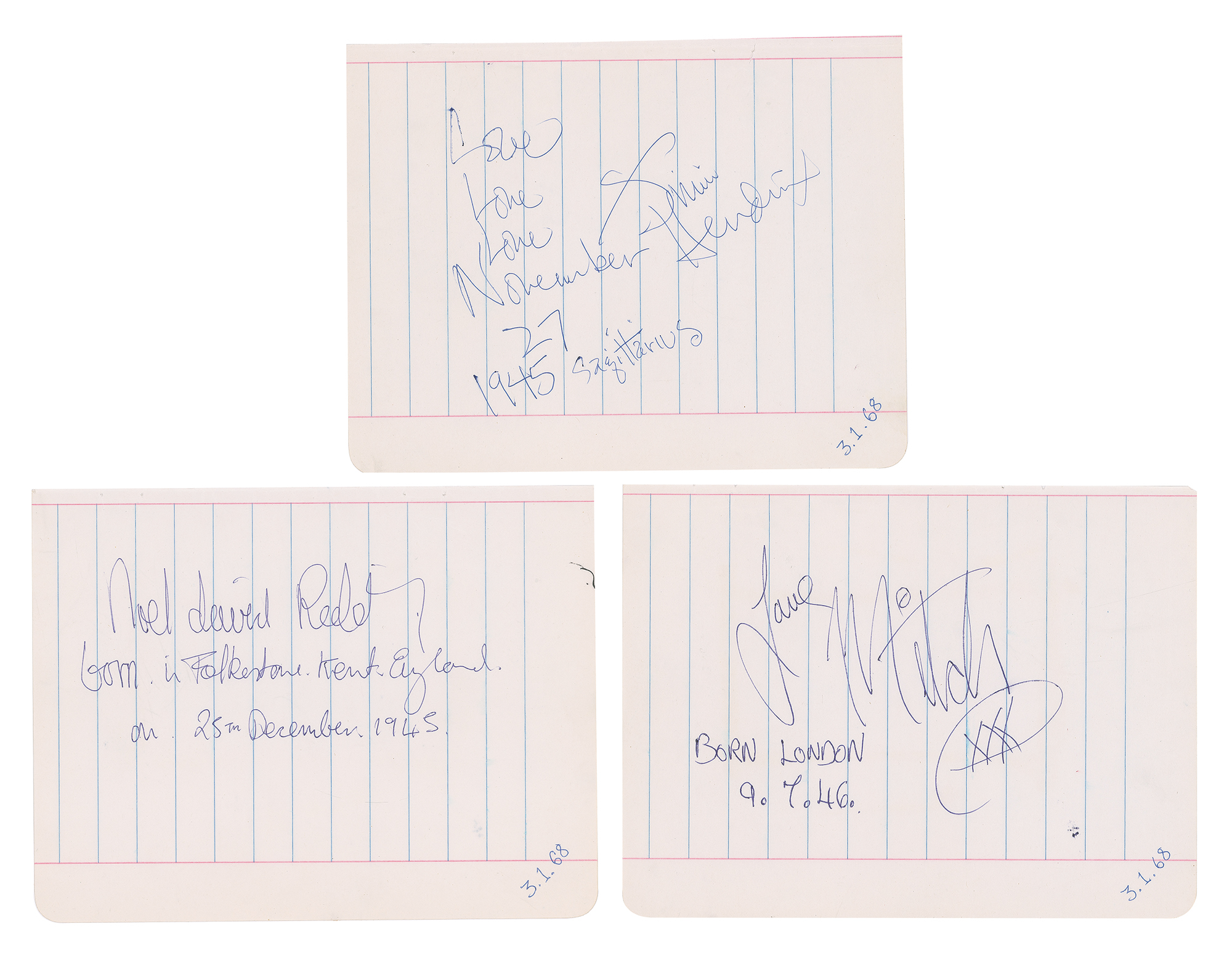 Lot #532 Jimi Hendrix Experience Signatures - Image 6