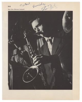 Lot #576 Stan Getz Signed Photograph