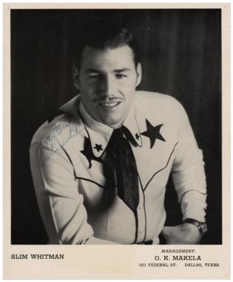 Lot #595 Slim Whitman Signed Photograph - Image 1