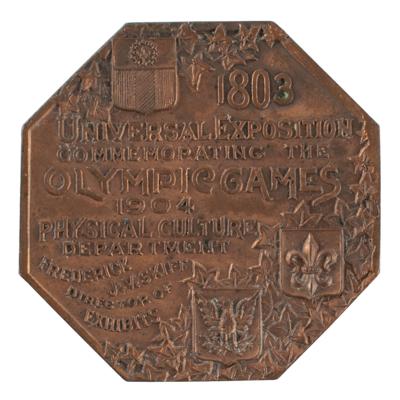 Lot #796 St. Louis 1904 Olympics Athlete's Participation Medal/Badge - Image 2