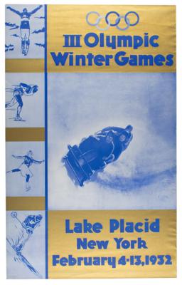 Lot #797 Lake Placid 1932 Winter Olympics Poster