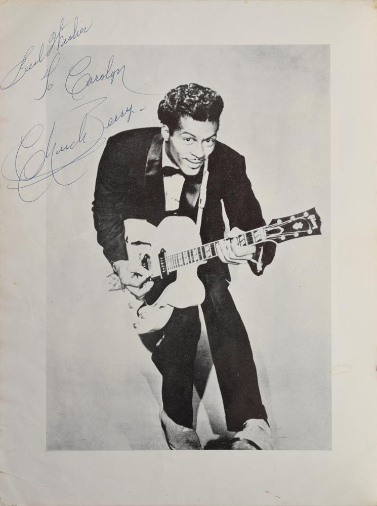Lot #603 Chuck Berry and Carl Perkins Signed Program - Image 1