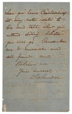 Lot #298 Charles 'Chinese' Gordon Autograph Letter Signed - Image 4