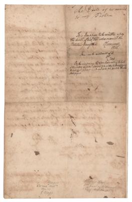 Lot #323 Robert Rich, 2nd Earl of Warwick Letter Signed - Image 3