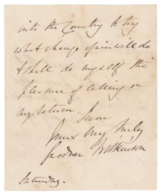 Lot #232 John Gardner Wilkinson Autograph Letter Signed - Image 2