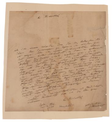 Lot #16 Alexander von Humboldt Autograph Letter Signed