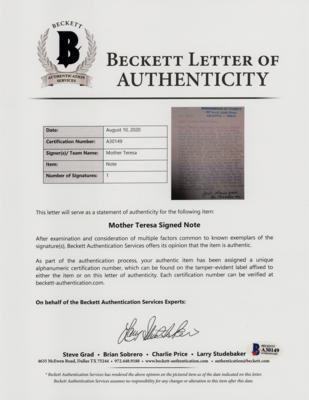 Lot #169 Mother Teresa Typed Letter Signed - Image 4