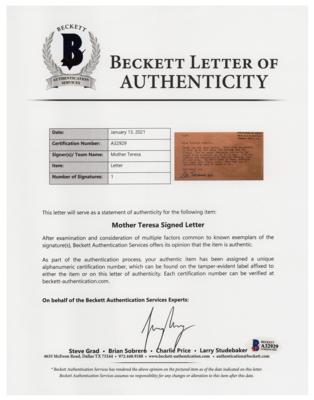 Lot #170 Mother Teresa Typed Letter Signed - Image 4