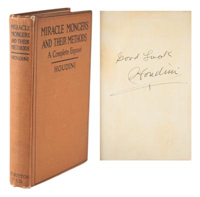Lot #673 Harry Houdini Signed Book