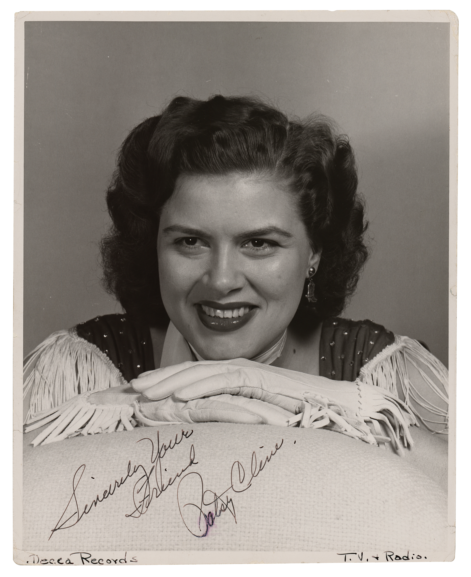 Lot #519 Patsy Cline Signed Photograph