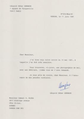 Lot #216 Leopold Sedar Senghor Signed Photograph and Typed Letter Signed - Image 2