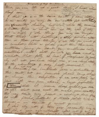 Lot #162 Harriet Martineau Partial Handwritten Manuscript