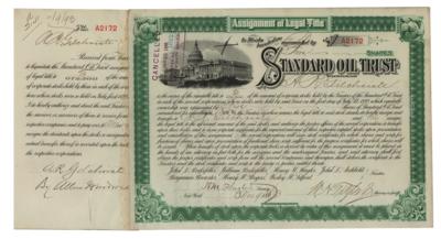Lot #113 Henry M. Flagler and Wesley H. Tilford Signed Stock Certificate