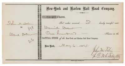 Lot #251 New York and Harlem Rail Road Company Stock Transfer Document - Image 1