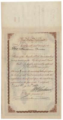 Lot #10 John D. Rockefeller and Henry M. Flagler Signed Stock Certificate - Image 2