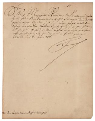 Lot #36 Frederick the Great Letter Signed