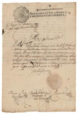Lot #147 King Philip IV of Spain Letter Signed - Image 2