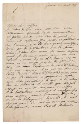 Lot #81 Alphonse Pyramus de Candolle Autograph Letter Signed - Image 1