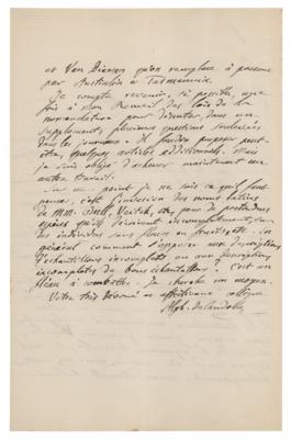Lot #81 Alphonse Pyramus de Candolle Autograph Letter Signed - Image 2