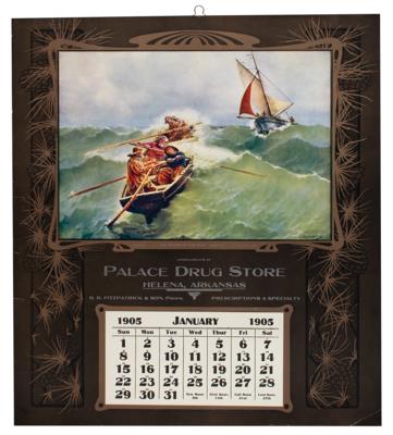 Lot #126 Georges Jean-Marie Haquette 1905 Calendar - Image 1