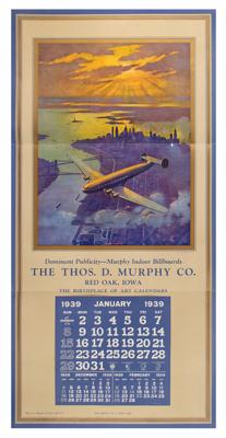 Lot #340 Aviation 1939 Calendar - Image 1