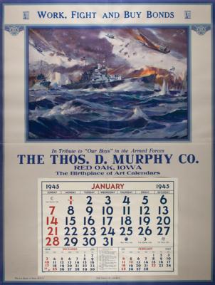 Lot #335 World War II 'The Price of Liberty' 1945 Calendar