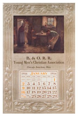 Lot #332 World War I Oversized 1916 Calendar - Image 1