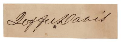 Lot #285 Jefferson Davis Signature