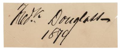 Lot #106 Frederick Douglass Signature