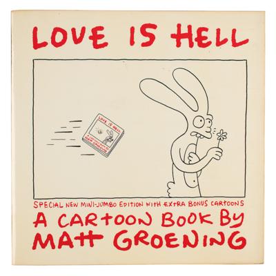 Lot #450 Matt Groening Signed Sketch in Book - Image 2