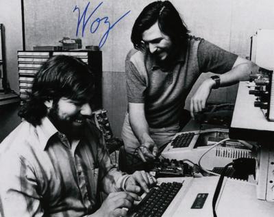 Lot #57 Apple: Steve Wozniak Signed Photograph