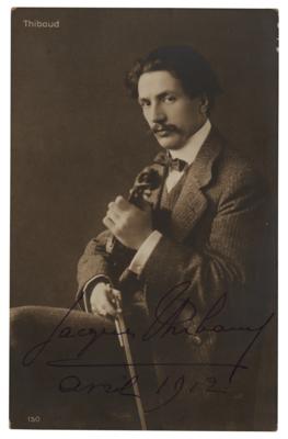 Lot #557 Jacques Thibaud Signed Photograph - Image 1