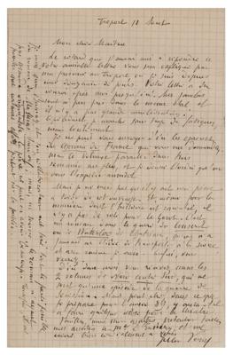 Lot #465 Jules Verne Autograph Letter Signed