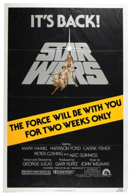 Lot #740 Star Wars 1981 'Re-Release' One Sheet Movie Poster - Image 1